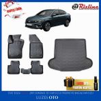 Fiat Egea Sedan 3D Havuzlu Paspas ve Bagaj Havuzu 2023 Model Uyumlu - Siyah