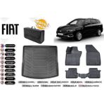 Fiat Egea Stw 2016 Model Üst Bagaj Havuzu+4d Araca Özel Havuzlu Paspas Takımıı Rice - Siyah