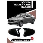 Fiat Egea Uyumlu Batman Yarasa Ayna Kapağı Piano Black