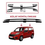 Fiat Fiorino 2007-2024 Tavan Çıtası Araca Özel Siyah Renk Alüminy