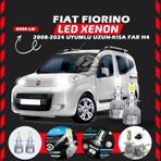 Fiat Fiorino 2008-2024 Uzun - Kısa Far Uyumlu Şimşek Etkili Led Xenon Performance Series H4