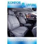 Fiat Fiorino Combi Mix 2+1 Parçalı Lüx Deri Oto Koltuk Kılıfı Ön Arka Takım Royal FÜME