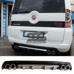 Fiat Fiorino Difüzör Arka Tampon Eki 4 Egzoz Çıkışlı Gri Lüx Tip