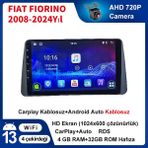 Fiat FIORINO(2006-2022 Yıl) 4gb Ram 32GB Rom Hafıza Multimedya Android Sürüm 14 Kablosuz Carplay Navigasyon 9 Inç Ekran - siyah - Dark Black