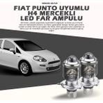 Fıat Grande Putno Uyumlu Mercek Led Xenon Uzun Kısa Çift Renk Şimşek Etkili Ampul