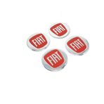 Fiat Jant Göbeği Alüminyum Sticker Yapıştırma 60Mm 4'Lü Set