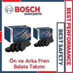 Fiat Linea 2006-2020 Bosch Ön ve Arka Fren Balata Takımı