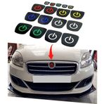 Fiat Linea Logo Içi Power Buton Sticker 3 Lü Set