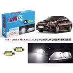 Fiat Linea Makyajlı LED Plaka Aydınlatma Ampul Seti FEMEX Parlak Beyaz