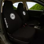 Fiat Logolu Siyah Oto Koltuk Kılıfı Takımı Penye Kumaş Ön Arka Servis Kılıfı