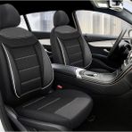 Fiat Marea 1995-2025 Uyumlu Özel Tasarım Oto Koltuk Kılıfı Seti Flex B - Siyah - Beyaz