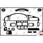 Fiat Palio 1998-2002 Torpido Konsol Trim Göğüs Maun Kaplama Set 15 Parça Siyah