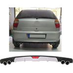 Fiat Palio Yeni Kasa Uyumlu Body Kit Difüzör 4 Çıkış Gri Yuvarlak