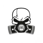 Fiat Piston Kuru Kafa Araba Sticker Yapıştırma