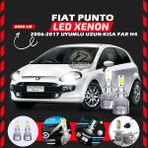 Fiat Punto 2006-2017 Uzun - Kısa Far Uyumlu Şimşek Etkili Led Xenon Performance Series H4
