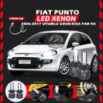 Fiat Punto 2006-2017 Uzun - Kısa Far Uyumlu Şimşek Etkili Led Xenon Premium Series H4