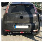 Fiat Punto Makyajlı Uyumlu Body Kit Difüzör 4 Çıkış Gri Yuvarlak