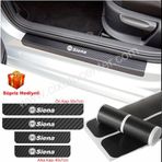 Fiat Siena 4 Adet Karbon Kapı Eşiği Sticker