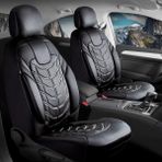 Fiat Stilo Uyumlu Deri Oto Koltuk Kılıfı Ön/arka Set Classy Seri Siyah-Beyaz - Siyah - Beyaz