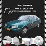 Fiat Tempra Oto Araç Kapı Koruma Fitili 5metre Parlak Beyaz Renk