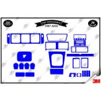 Fiat Tofaş Şahin S 1997-2002 Torpido Konsol Trim Göğüs Maun Kaplama Set 26 Parça Mavi