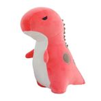 Fiauli 30/50 cm Peluş Dinozor Bebek, Yumuşak PP Pamuk Dolgu Kabarık Doldurulmuş Tyrannosaurus Rex Kırlent Yastık, Çocuklar için Küçük Tombul Peluş Bebek - Kırmızı M