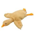 Fiauli 50/90 cm Kaz Yastığı, Büyük Boy Kabarık Elastik Kırlent Yastık, Yumuşak PP Pamuk Karikatür Hayvan Peluş Bebek, Çıkarılabilir Yıkanabilir Doldurulmuş Bebek Ev Dekoru - Kahverengi 50 cm