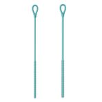 Fiauli Hasır fırça, temizlik için, deforme olmaz, 2 adet silikon set, gıda derinliği, pipet, ısıya dayanıklı, bulaşık makinesi, esnek kıllar, kaymaz, mavi, 1 set