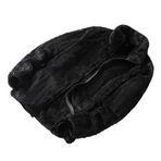Fiauli Rahat Unisex ceket sonbahar kış Unisex peluş ceket standı yaka fermuar kapatma çift taraflı kalınlaşmış ceket kadın Stand-up yaka ceket, siyah, XL