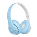 Fiauli ST93 Kablosuz Kulaklık Ayarlanabilir Katlanabilir Bluetooth Kulaklık, ABS Bluetooth uyumlu 5.1 Makaron Kulaklık, Spor için TF Kartı Desteği - Mavi