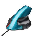 Fiauli USB Mouse Ergonomik Şekilli Ofis Dikey Kablolu Fare 5 Düğmeli 1200 DPI Optik Fareler Renkli Optik Takip PC Fare Dizüstü Bilgisayar-Mavi