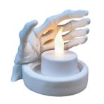 Fiauli Weird Decor şamdan iskelet el 3D baskılı gotik mum çubuğu Cadılar Bayramı parti Quirky Home Intrict Design masa üstü aksesuar Spooky Spooky beyaz