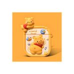 Fibaks Airpods 1/2/3/4 Pro Nesil Uyumlu3D Winnie The Pooh Oyuncak Tasarımlı Figürlü Kopçalı Kulaklık Kılıfı