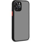 Fibaks Apple iPhone 11 Pro Kılıf Kamera Korumalı Mat Renkli Buzlu Hux Silikon Siyah