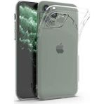 Fibaks Apple iPhone 11 Pro Max Kılıf Kamera Korumalı Şeffaf Ultra İnce Esnek Renksiz Silikon Kapak