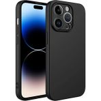 Fibaks Apple iPhone 15 Pro Kamera Korumalı Lansman Içi Kadife Yumuşak Liquid Silikon Kılıf - Siyah
