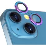 Fibaks Apple iPhone 15/14/Plus/16E Renkli Lens Koruyucu Kamera Koruma Temperli Cam