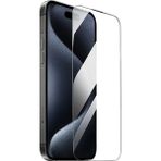 Fibaks Apple iPhone 16 Pro Max Uyumlu Ahize Toz Önleyici Tam Kapatan Tamperli Ekran Koruyucu Kırılmaz Cam - iP 16 Pro Max - Siyah