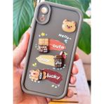 Fibaks Apple iPhone Xr Kılıf Tasarımlı Desenli Kamera Korumalı Ayıcık Kahve Renkli Yumuşak Silikon Kap - Cute Coco