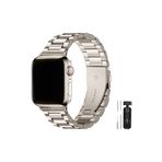 Fibaks Apple Watch 10/11 42mm 41/40/38 MM Uyumlu 9/8/7/6/5/4/3/SE Paslanmaz Çelik Klipsli Kordon Bileklik