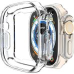 Fibaks Apple Watch 8 Ultra 49MM Kasa ve Ekran Koruyucu 360 Tam Koruma Yumuşak Silikon Kılıf - Şeffaf