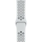 Fibaks Apple Watch Series 10/11 42MM 10/9/8/7/6/5/4/3/SE 41MM 40MM 38MM Kordon Kayış Bileklik Delikli Spor Band - Beyaz - Siyah