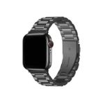 Fibaks Apple Watch Series 10/11 42MM 10/9/8/7/6/5/4/3/SE 41MM 40MM 38MM Kordon Paslanmaz Çelik Stainless Steel Baklalı Ayarlanabilir Akıllı Saat Kordonu - Siyah - Apple 38mm