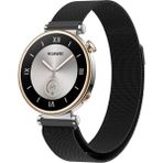 Fibaks Huawei Gt4 41MM Uyumlu Metal Hasır Örgü Mıknatıslı Milano Loop Kordon - GT4 18mm - Siyah