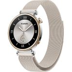 Fibaks Huawei Gt4 41MM Uyumlu Metal Hasır Örgü Mıknatıslı Milano Loop Kordon - GT4 18mm - Starlight