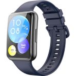Fibaks Huawei Watch Fit 2 Kordon Kayış Bleklik Esnek Yumuşak Premium Spor Silikon Lacivert