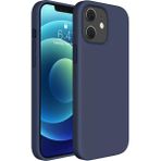 Fibaks iPhone 12 - 12 Pro Kılıf İçi Kadife Lansman Renkli Yumuşak Silikon Kapak - iPhone 12 / 12 Pro - Lacivert