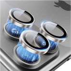 Fibaks iPhone 17 Pro/17 Pro Max AR+ AF+ Premium Aparatlı Kamera Koruma Gümüş Lens Koruyucu Temperli Cam