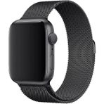 Fibaks Nike 1 2 3 4 5 6 7 8 9 42 44 45 49MM Uyumlu Metal Hasır Örgü Mıknatıslı Kordon - 42-44-45-49mm - Siyah