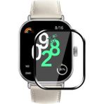 Fibaks Redmi Watch 4 Uyumlu Tam Kaplayan Kavisli Siyah Çerçeveli Saat Ekran Koruyucu - RM Wtch 4